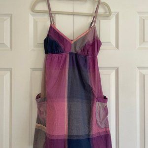 Garage plaid babydoll dress